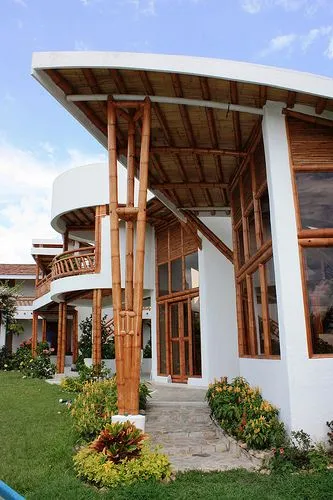 Sustainable home designed with permaculture principles surrounded by tropical nature in Costa Rica